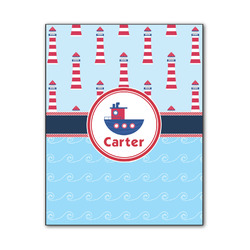 Light House & Waves Wood Print - 11x14 (Personalized)