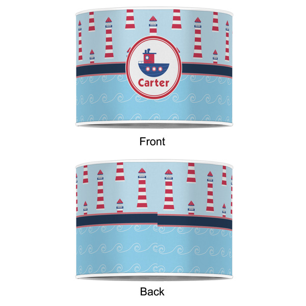 Light House & Waves 12" Drum Lampshade - APPROVAL (Poly Film)