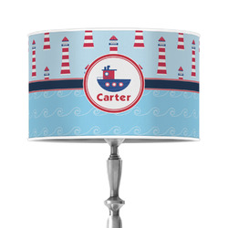 Light House & Waves 12" Drum Lamp Shade - Poly-film (Personalized)