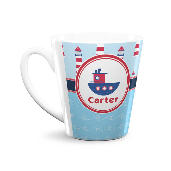 Light House & Waves 12 Oz Latte Mug - Front