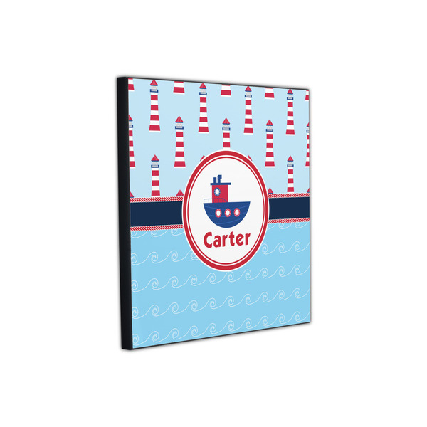 Light House & Waves 12x12 Wood Print - Angle View