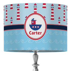 Light House & Waves 16" Drum Lamp Shade - Fabric (Personalized)