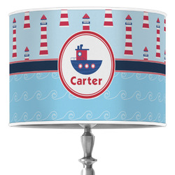 Light House & Waves 16" Drum Lamp Shade - Poly-film (Personalized)