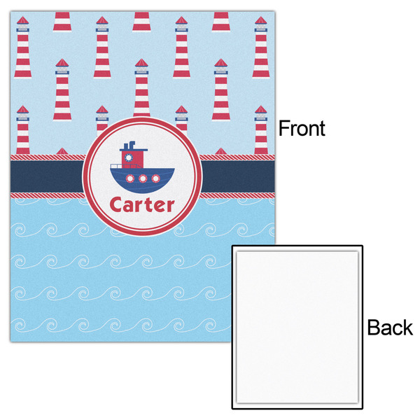 Light House & Waves 16x20 - Matte Poster - Front & Back