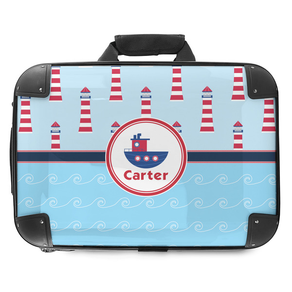 Custom Light House & Waves Hard Shell Briefcase - 18" (Personalized)