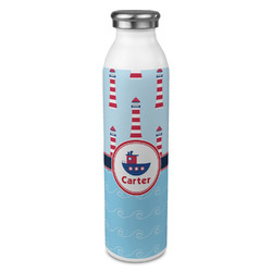 Light House & Waves 20oz Stainless Steel Water Bottle - Full Print (Personalized)