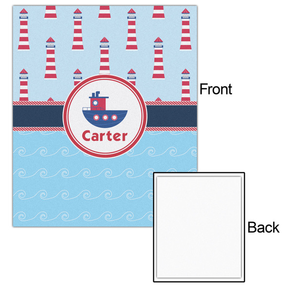 Light House & Waves 20x24 - Matte Poster - Front & Back