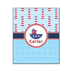 Light House & Waves Wood Print - 20x24 (Personalized)