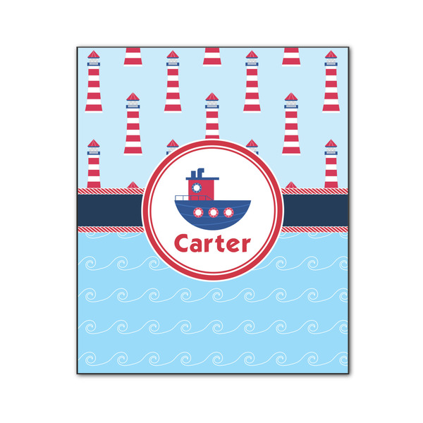 Custom Light House & Waves Wood Print - 20x24 (Personalized)