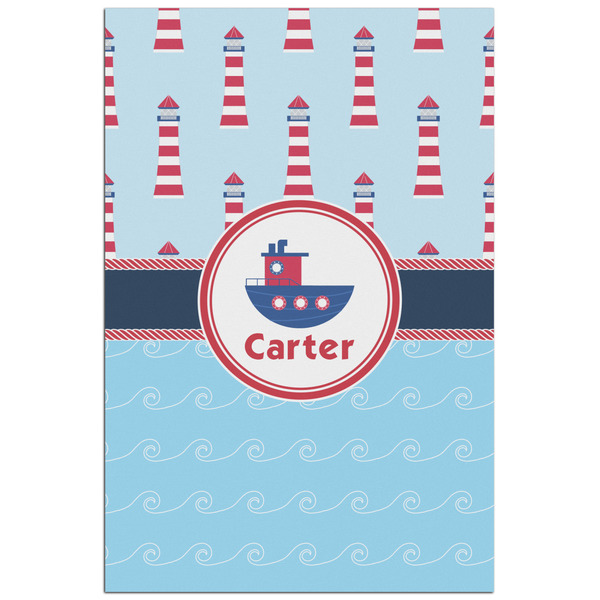 Custom Light House & Waves Poster - Matte - 24x36 (Personalized)