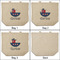 Light House & Waves 3 Reusable Cotton Grocery Bags - Front & Back View