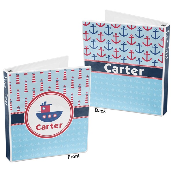 Light House & Waves 3-Ring Binder Front and Back