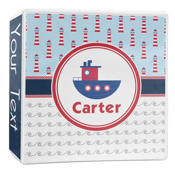 Custom Light House & Waves 3-Ring Binder - 2 inch (Personalized)