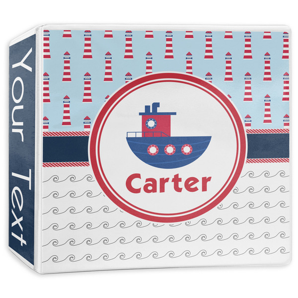 Custom Light House & Waves 3-Ring Binder - 3 inch (Personalized)