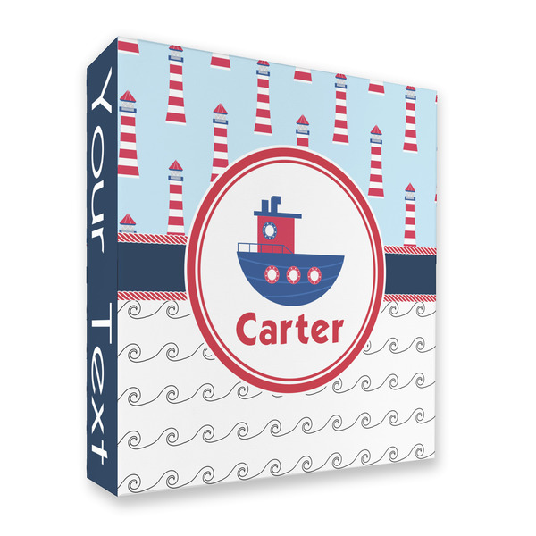 Light House & Waves 3 Ring Binders - Full Wrap - 2" - FRONT