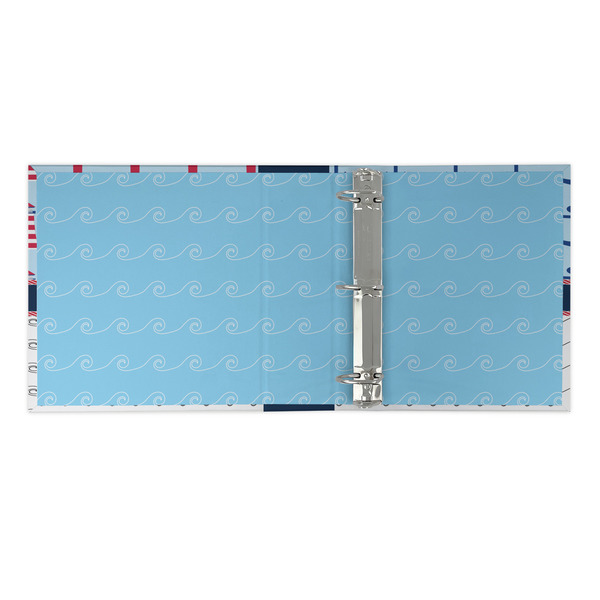 Light House & Waves 3 Ring Binders - Full Wrap - 2" - OPEN INSIDE