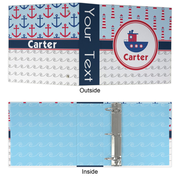 Light House & Waves 3 Ring Binders - Full Wrap - 3" - APPROVAL