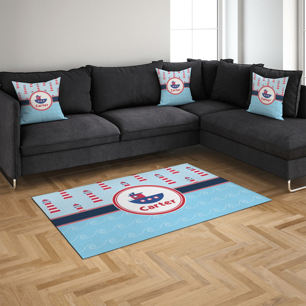 Light House & Waves 4'x6' Indoor Area Rugs - IN CONTEXT