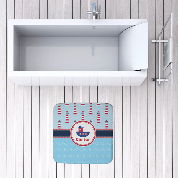 Light House & Waves 48x48 Foam Memory Mat - LIFESTYLE