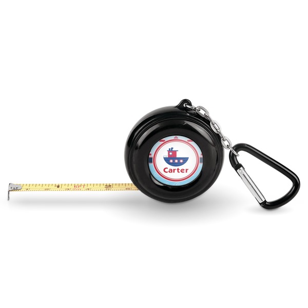 Custom Light House & Waves Pocket Tape Measure - 6 Ft w/ Carabiner Clip (Personalized)