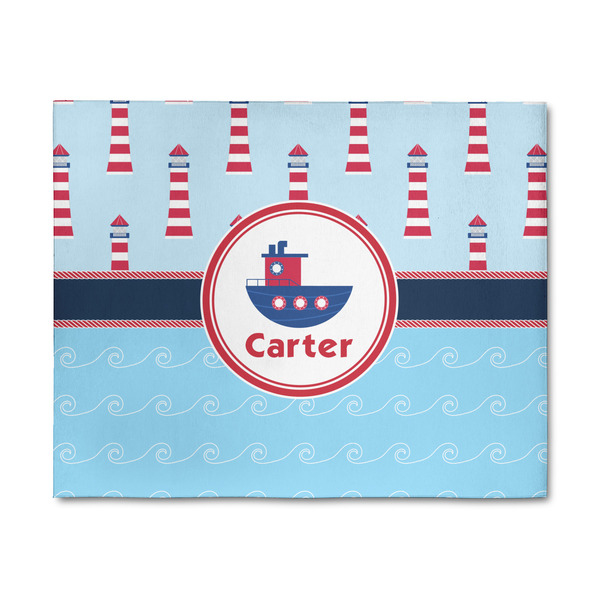 Custom Light House & Waves 8' x 10' Indoor Area Rug (Personalized)