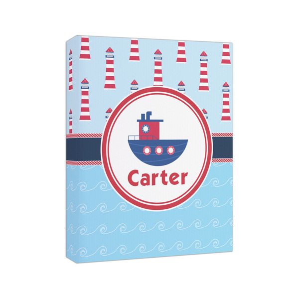 Light House & Waves 8x10 - Canvas Print - Angled View