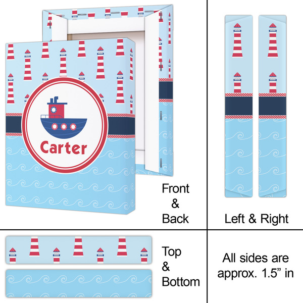 Light House & Waves 8x10 - Canvas Print - Approval