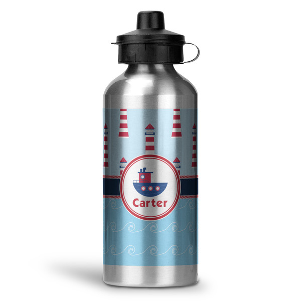 Custom Light House & Waves Water Bottles - 20 oz - Aluminum (Personalized)