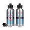 Light House & Waves Aluminum Water Bottle - Front and Back
