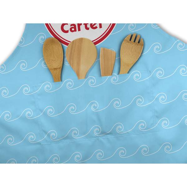 Light House & Waves Apron - Pocket Detail with Props