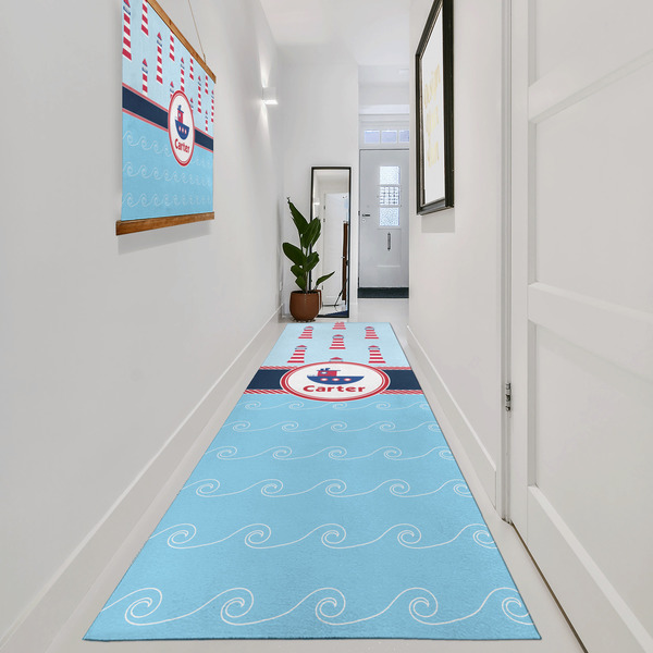 Light House & Waves Area Rug Sizes - In Context (vertical)