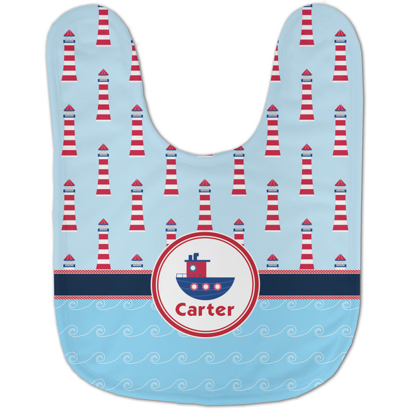 Light House & Waves Baby Bib - AFT flat