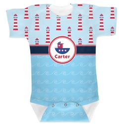 Light House & Waves Baby Bodysuit 0-3 (Personalized)