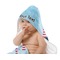 Light House & Waves Baby Hooded Towel on Child