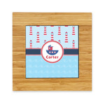 Light House & Waves Bamboo Trivet with Ceramic Tile Insert (Personalized)