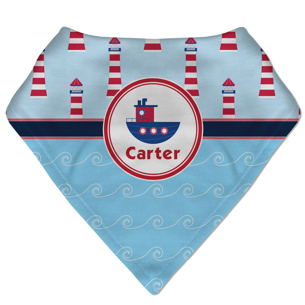 Custom Light House & Waves Bandana Bib (Personalized)