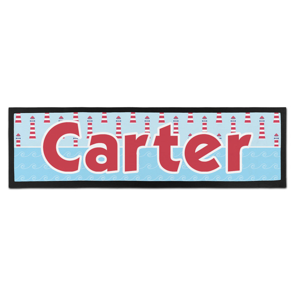 Custom Light House & Waves Bar Mat - Large (Personalized)