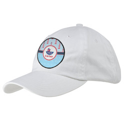 Light House & Waves Baseball Cap - White (Personalized)