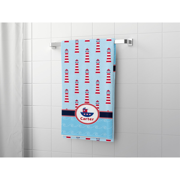 Light House & Waves Bath Towel - LIFESTYLE