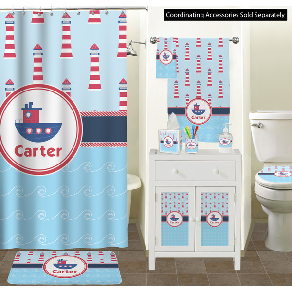 Light House & Waves Bathroom Scene