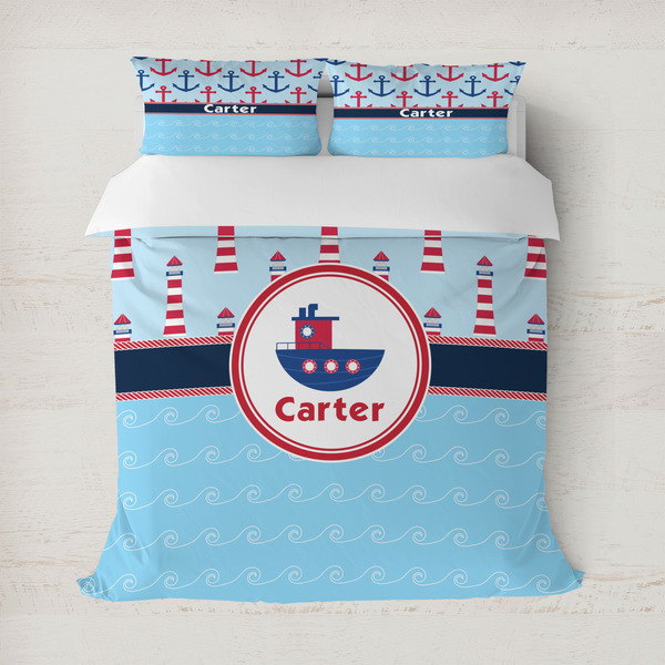 Custom Light House & Waves Duvet Cover (Personalized)