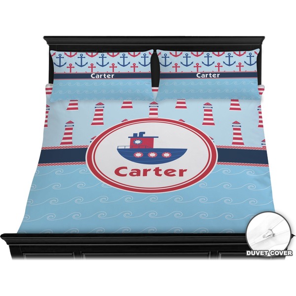 Light House & Waves Bedding Set (King) - Duvet