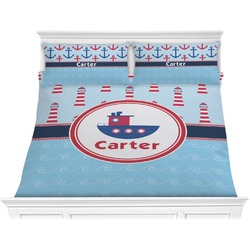Light House & Waves Comforter Set - King (Personalized)
