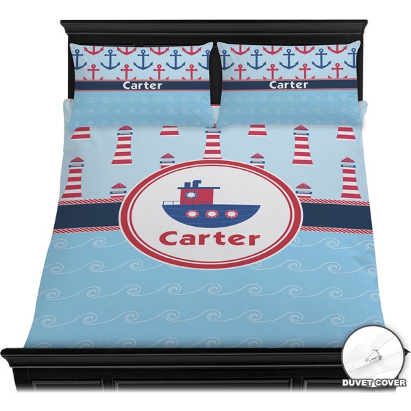 Light House & Waves Bedding Set (Queen) - Duvet