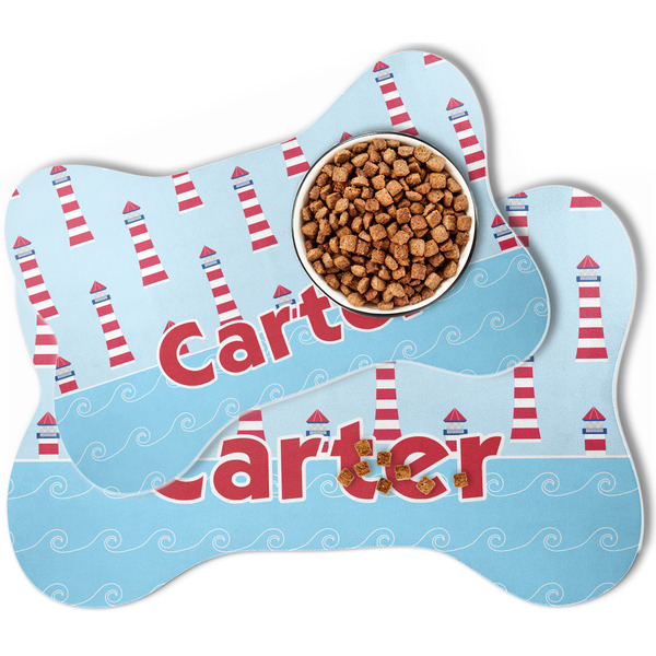 Light House & Waves Bone Shaped Dog Mats - MAIN