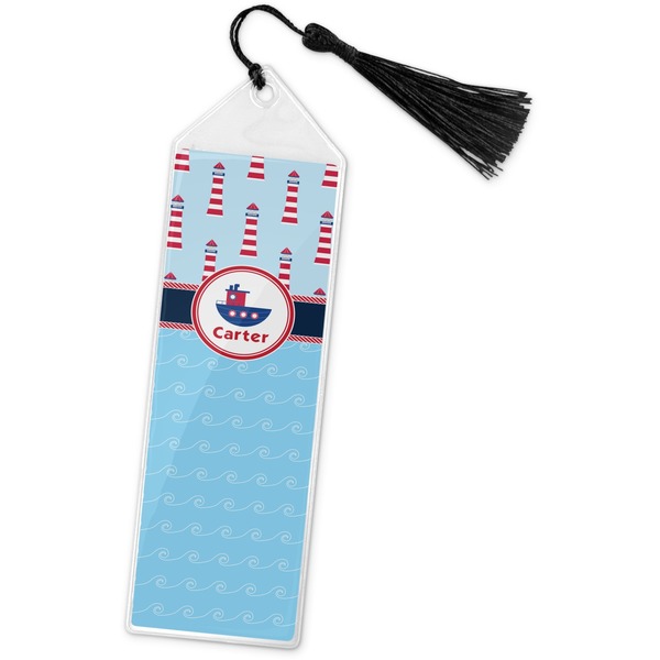 Custom Light House & Waves Book Mark w/Tassel (Personalized)