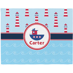 Light House & Waves Woven Fabric Placemat - Twill w/ Name or Text