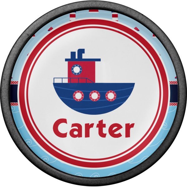 Light House & Waves Cabinet Knob - Black - Front