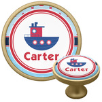 Light House & Waves Cabinet Knob - Gold (Personalized)