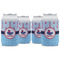 Light House & Waves Can Cooler (12 oz) - Set of 4 w/ Name or Text